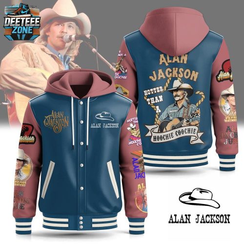 Alan Jackson Hooded Baseball Jacket