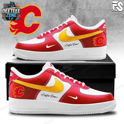 Calgary Flames Limited Edition AF1 Customize Shoes