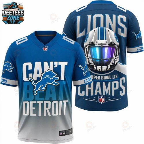 DL Can’t Beat Detroit 2024-25 Championship 3D Football Jersey