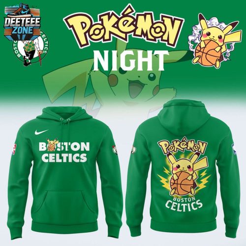 Limited Edition Boston Celtics x Pokémon Night Hoodie 2025