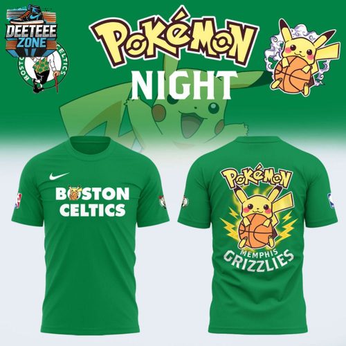 Limited Edition Boston Celtics x Pokémon Night T-Shirt 2025