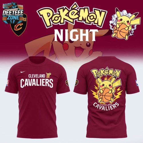 Limited Edition Cleveland Cavaliers x Pokémon Night T-Shirt 2025