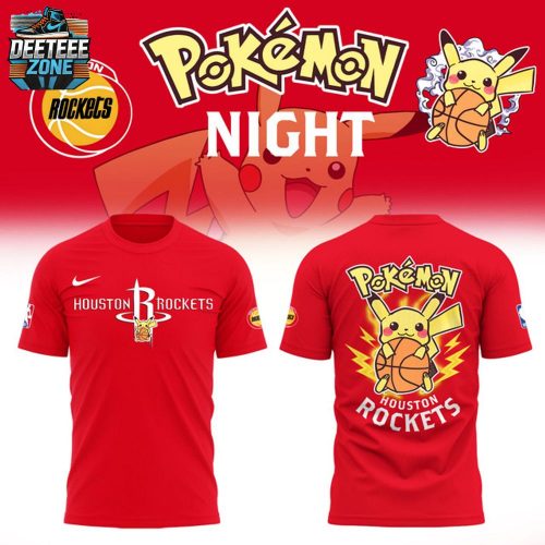 Limited Edition Houston Rockets x Pokémon Night T-Shirt 2025