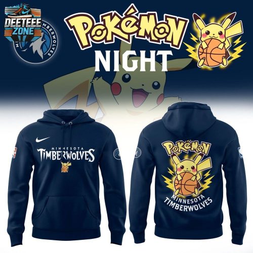 Limited Edition Minnesota Timberwolves X Pokemon Night Hoodie 2025