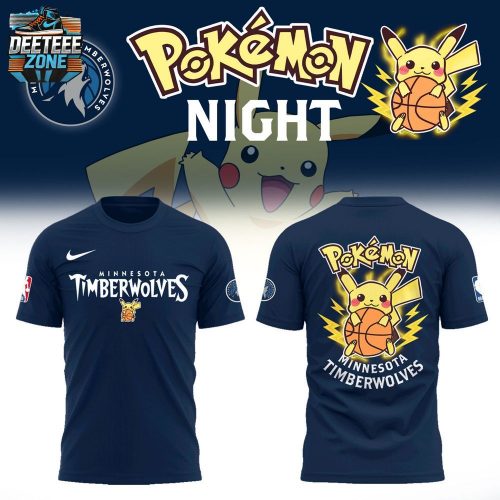 Limited Edition Minnesota Timberwolves X Pokemon Night T-Shirt 2025