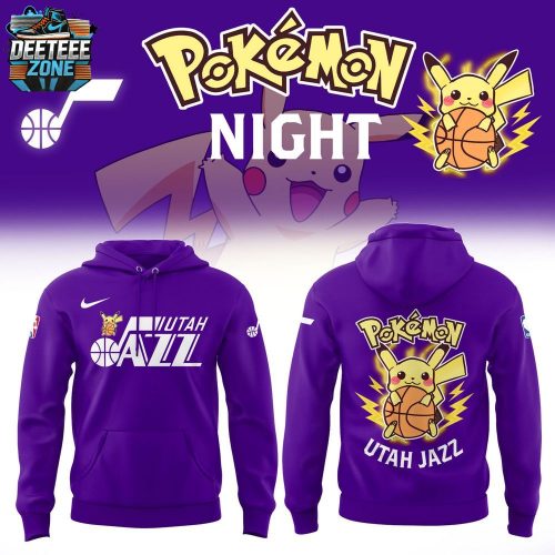 Limited Edition Utah Jazz X Pokemon Night Hoodie 2025