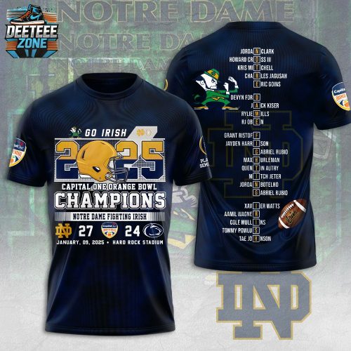 Notre Dame Fighting Irish Football 3D T-shirt