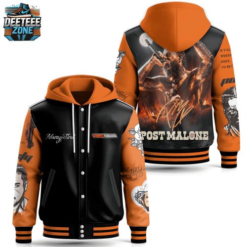 Post Malone Hooded Baseball Jacket