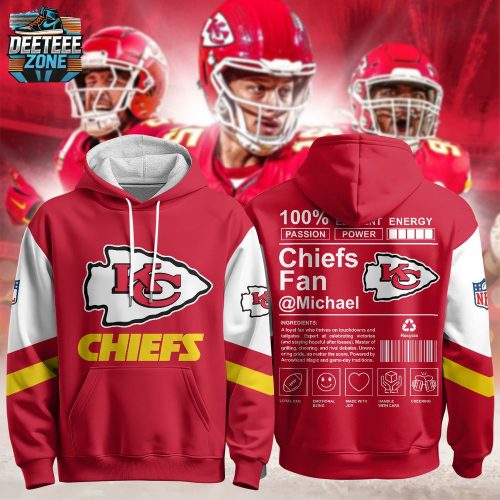 Red Custom Chiefs Football Hoodie | Fan Favorite Edition