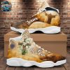 Teesdily | Jesus Lion Basketball Shoes, The Lord Is On My Side I Will Not Fear Running Shoes, Cross Lion Of Judah Unisex Shoes