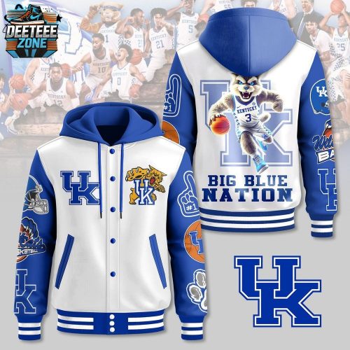 University Of Kentucky Big Blue Nation Hooded Baseball Jacket