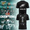 Smoker Midnight Green Philadelphia Eagles Super Bowl LIX Champions Lombardi Trophy T-shirt