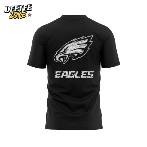 Black Philadelphia Eagles Super Bowl LIX Champions Lombardi Trophy T-Shirt