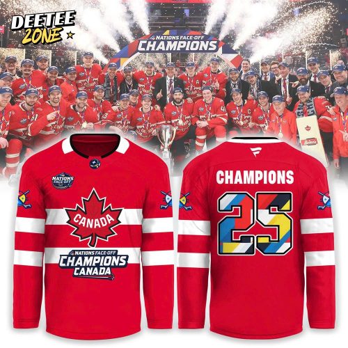 Canada Fanatics Steel 2025 4 Nations Face Off Champions Hockey Jersey