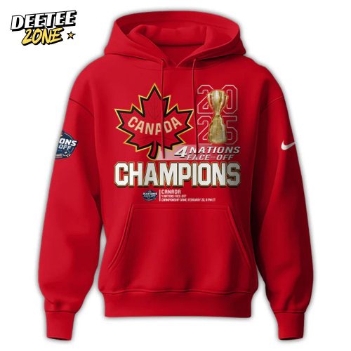 Canada Fanatics Steel 2025 4 Nations Face Off Champions Hoodie