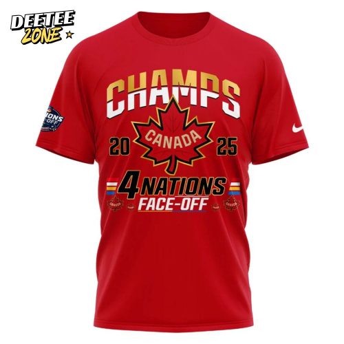 Canada Fanatics Steel 2025 4 Nations Face Off Champions Tshirt V2