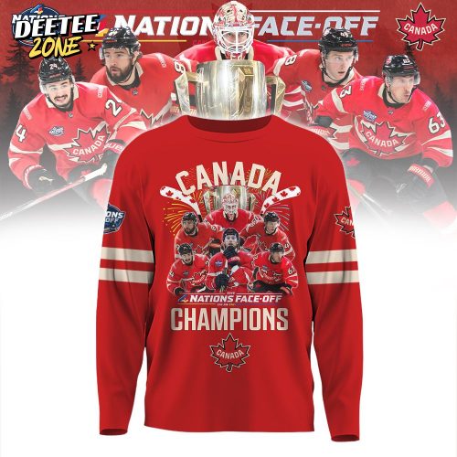 Canada Nations Face off Champions Red NHL Jersey