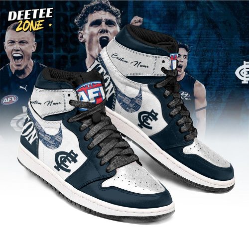 Carlton Blues Football Club AFL Personalized Air Jordan 1 Shoes