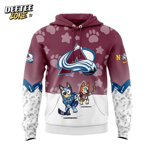 Colorado Avalanche Bluey and Bingo Hoodie