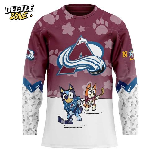 Colorado Avalanche Bluey and Bingo Jersey