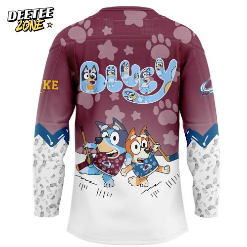 Colorado Avalanche Bluey and Bingo Jersey