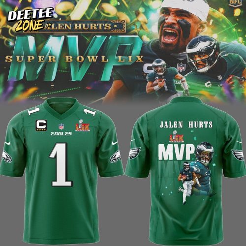 Eagles Football 2024 Limited “Super Bowl LIX MVP Jalen Hurts” Kelly Green Jersey