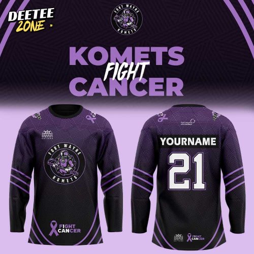 Fort Wayne Komets Fight Cancer Night Custom Name, Number For Fans Jersey