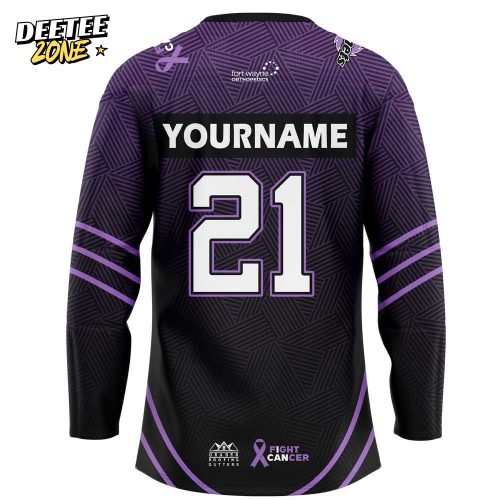 Fort Wayne Komets Fight Cancer Night Custom Name, Number For Fans Jersey