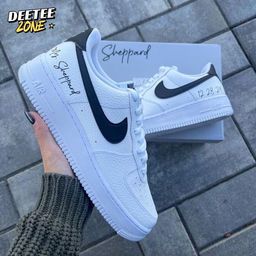 Gleammerch Wedding Bridal Sneaker Personalized – wedding shoe for the GROOM AF1 Shoes