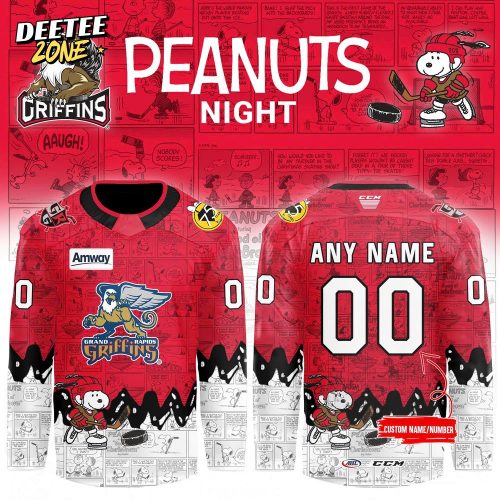 Grand Rapids Griffins 75th Anniversary of Peanuts Jersey