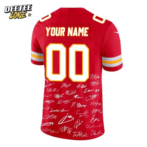 Kansas City Chiefs Champions Super Bowl 2025 Jersey SIGNATURE CUSTOM NAME NUMBER