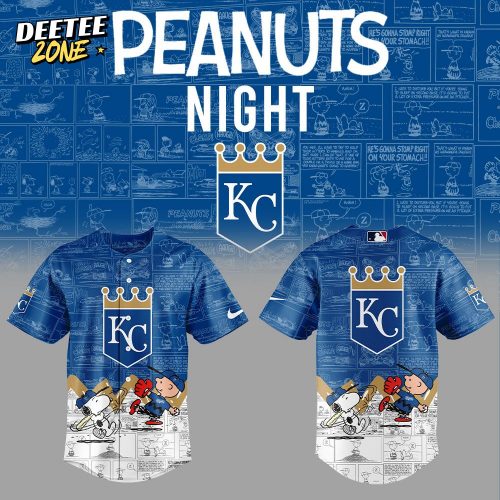 Kansas City Royals 75th Anniversary of Peanuts Jersey