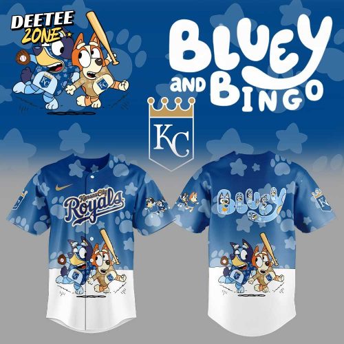 Kansas City Royals Bluey and Bingo Jersey