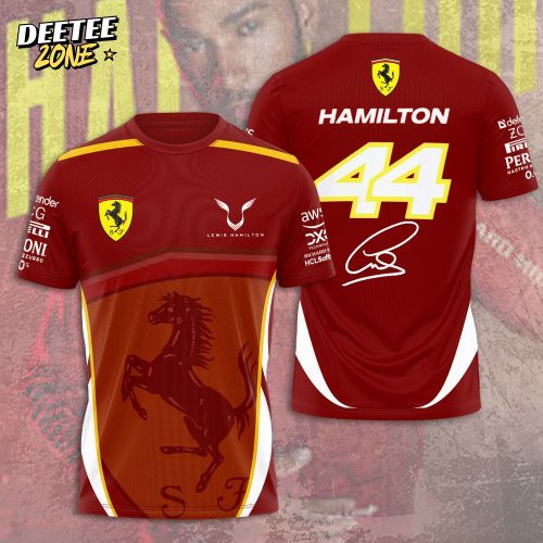 Lewis Hamilton x Scuderia Ferrari 3D Tshirt