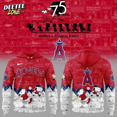 Los Angeles Angels 75th Anniversary of Peanuts V3 Hoodie