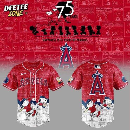 Los Angeles Angels 75th Anniversary of Peanuts V3 Jersey