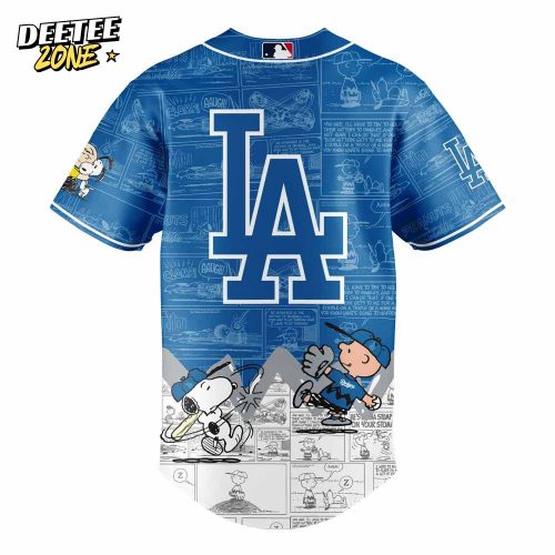 Los Angeles Dodgers 75th Anniversary of Peanuts Jersey V3