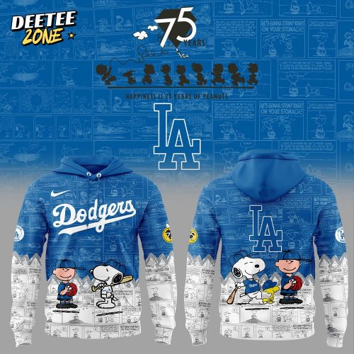 Los Angeles Dodgers 75th Anniversary of Peanuts New Hoodie V1