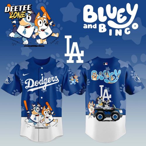 Los Angeles Dodgers Bluey and Bingo Jersey