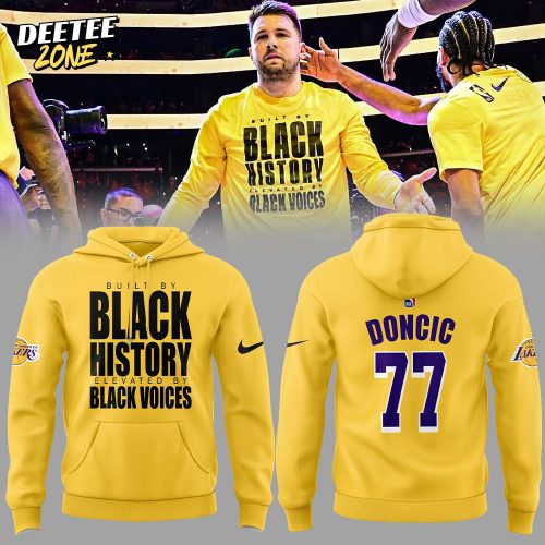 Los Angeles Lakers Luka Doncic Black History Hoodie V2