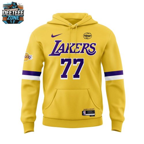 Los Angeles Lakers Luka Dončić Yellow Hoodie – Limited Edition NBA Merch