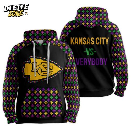 Mardi Gras Kansas City Football Unisex Hoodie