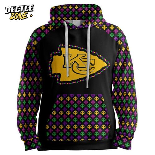 Mardi Gras Kansas City Football Unisex Hoodie