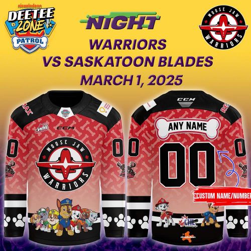 Moose Jaw Warriors x 2025 Nickelodeon Nights for Children’s Miracle Network Premium Limited Personalized Jersey