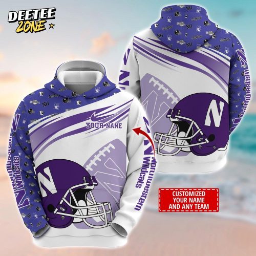 Northwestern Wildcats Customized 3D Hoodie