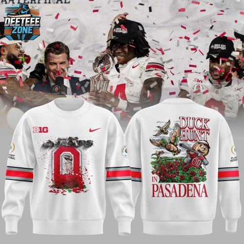 Ohio State Buckeyes “Duck Hunt in Pasadena” 2025 Sweatshirt