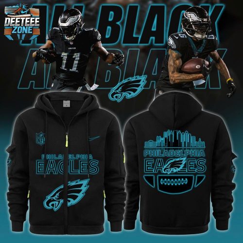 Philadelphia Eagles 2024 All Black New Hoodie