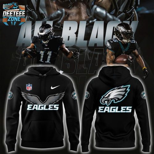 Philadelphia Eagles 2025 All Black NFL Hoodie