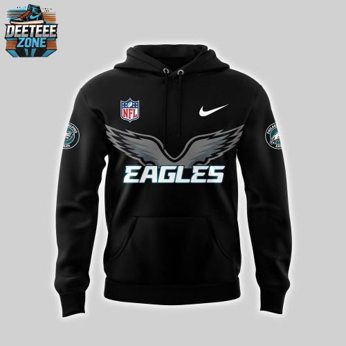 Philadelphia Eagles 2025 All Black NFL Hoodie