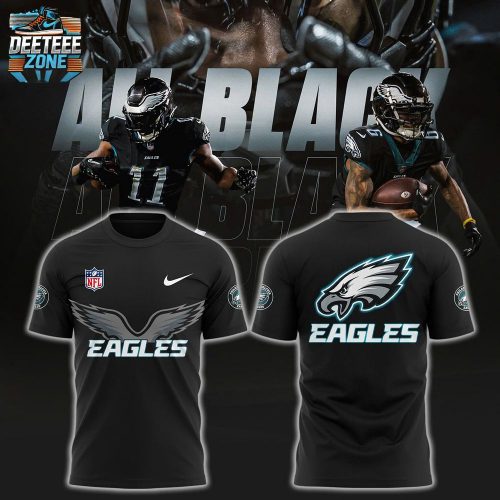 Philadelphia Eagles 2025 All Black NFL Tee